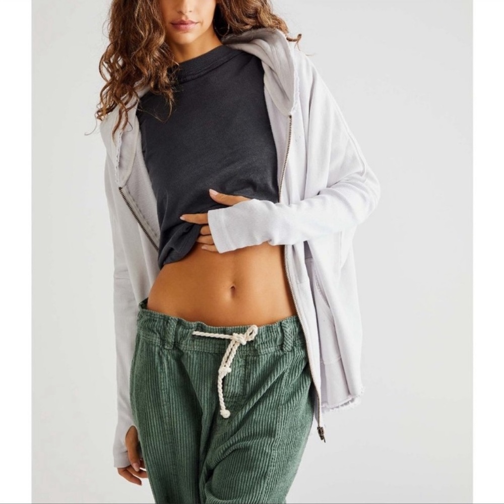 Free people free cloud cardi zip up